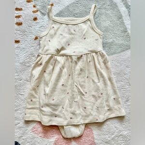 Colored Organics Cream Floral Print Tank Dress